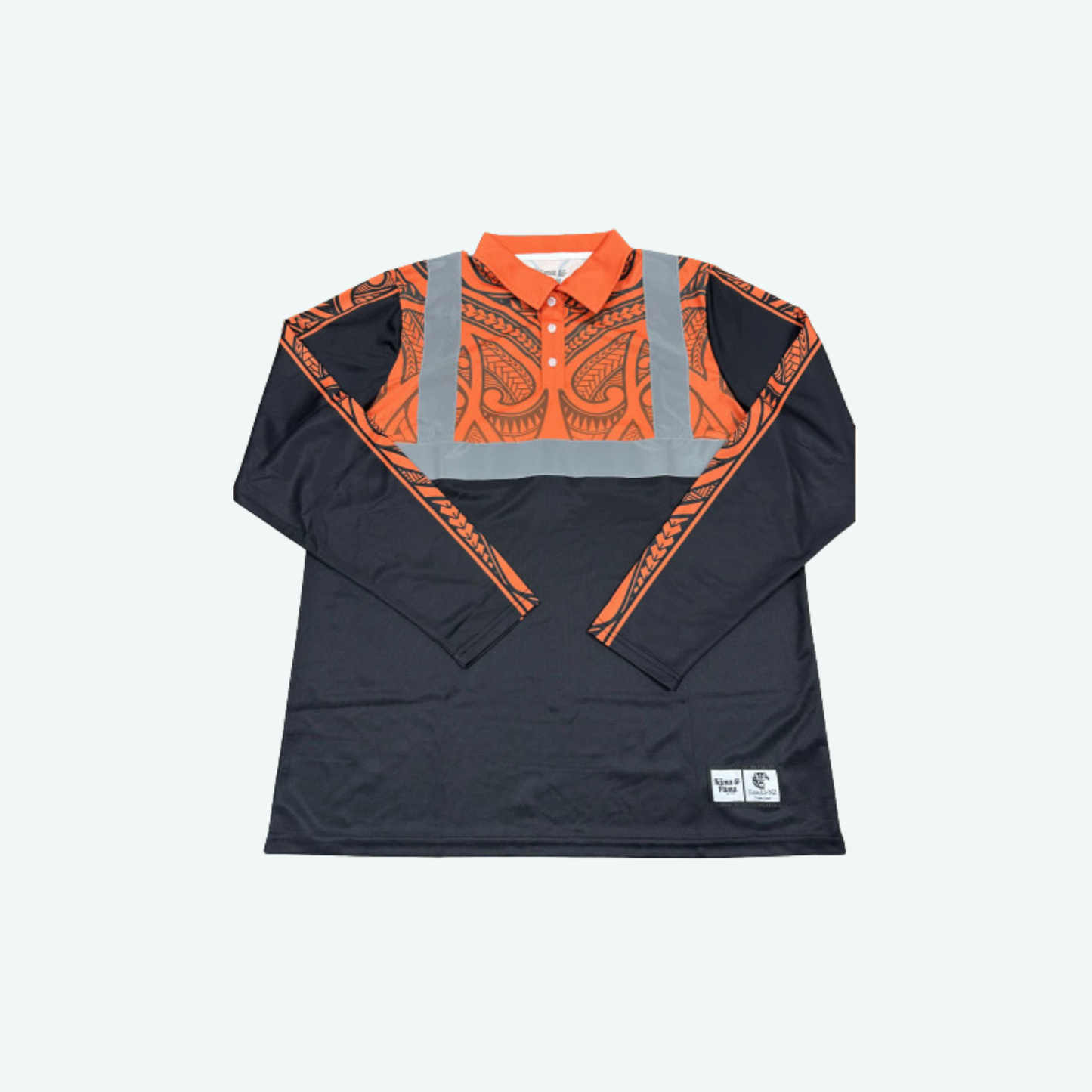 Hi-Viz Reflective Orange Long Sleeve Polo