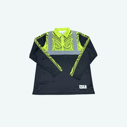 Hi-Viz Reflective Yellow Long Sleeve Polo