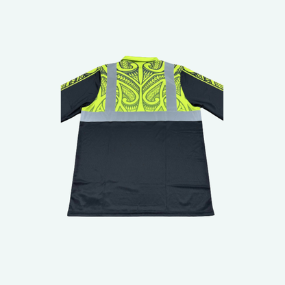 Hi-Viz Reflective Yellow Long Sleeve Polo